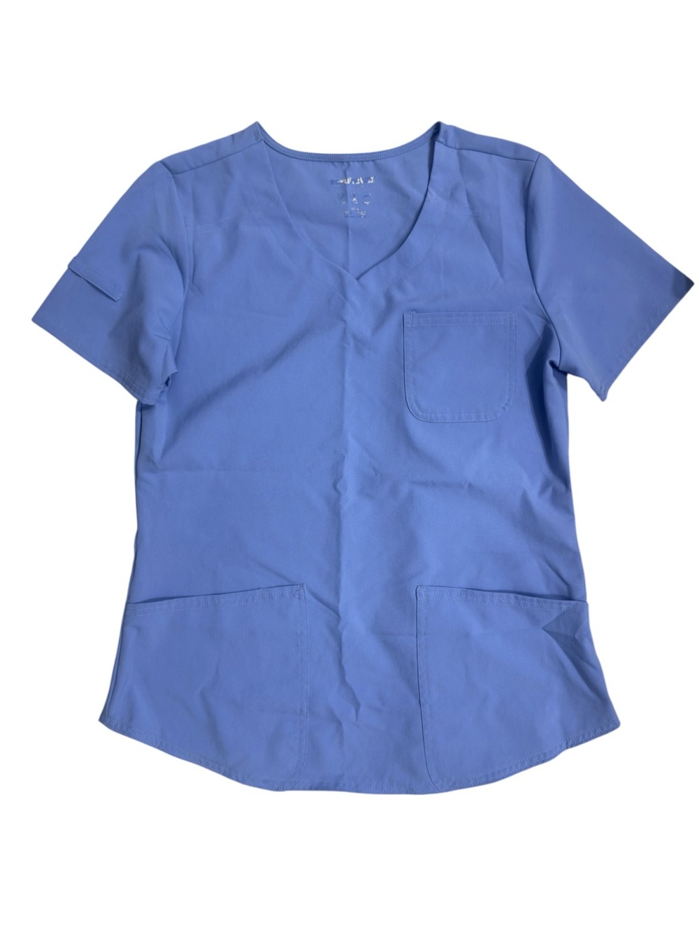 Scrubstar Women's V Neck Ciel Blue Scrub Top EUC small